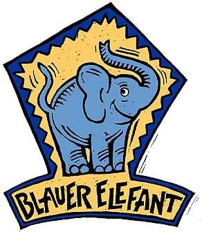 Logo blauer Elefant