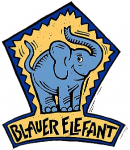 Logo blauer Elefant